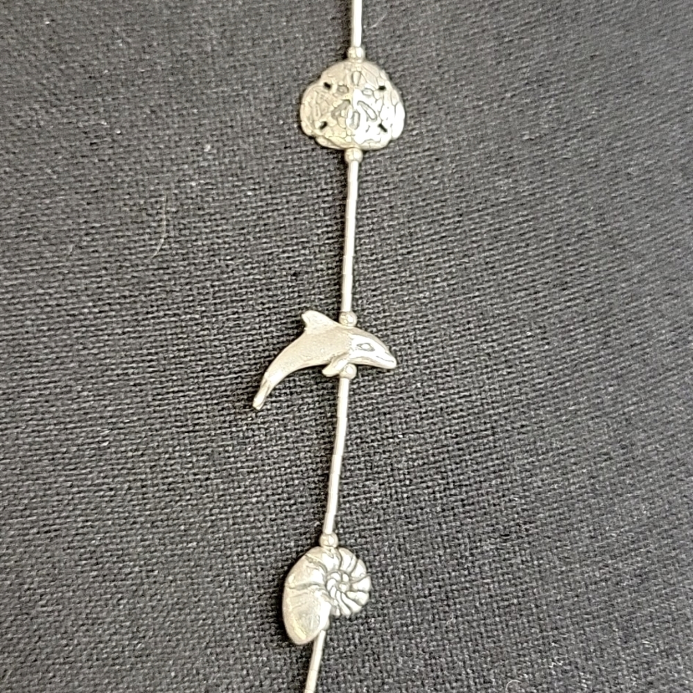 VTG KABANA Sterling Silver Sea Life Fetish Station Necklace 925 #NK902 Rare. - Picture 5 of 9